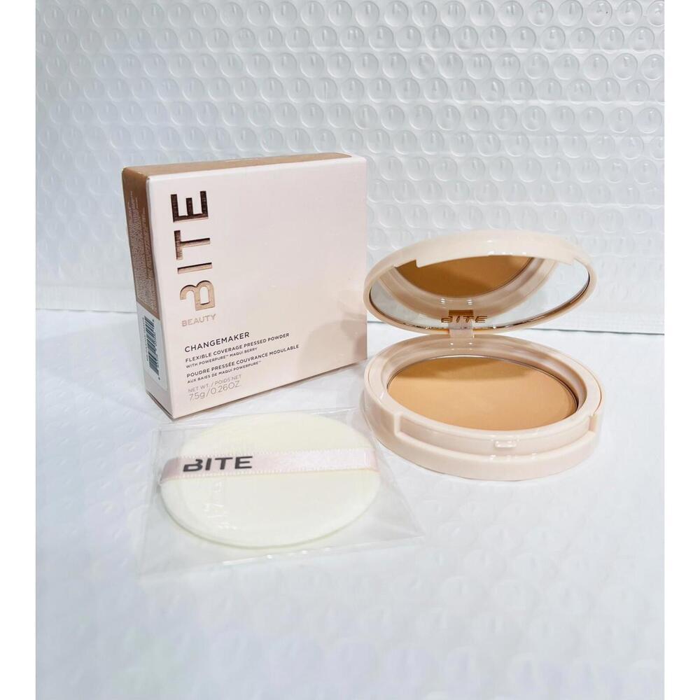 Bite Beauty Medium 2 Changemaker‎ Flexible Coverage Pressed Powder NIB 0.26oz